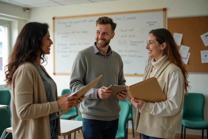 Groupe de personnes en insertion professionnelle participant à un atelier de transition et de reconversion après la fin de leur contrat CDDI